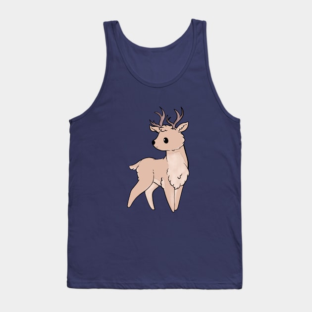 Cute Deer cartoon Tank Top by Uwaki